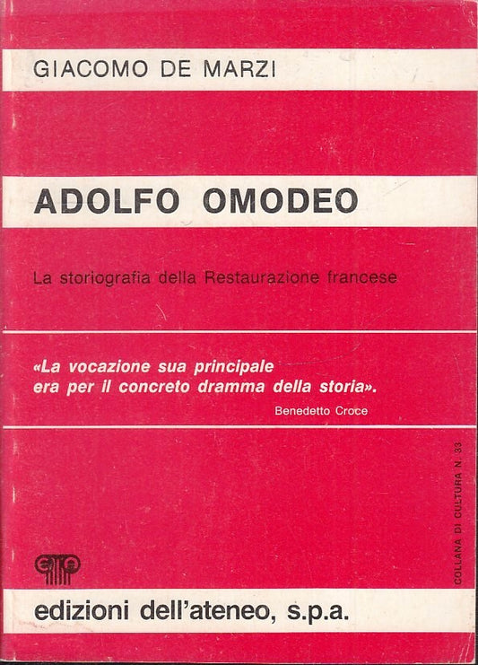 LS- ADOLFO OMODEO RESTAURAZIONE FRANCESE - GIACOMO DE MARZI ---- 1982- B- YFS168