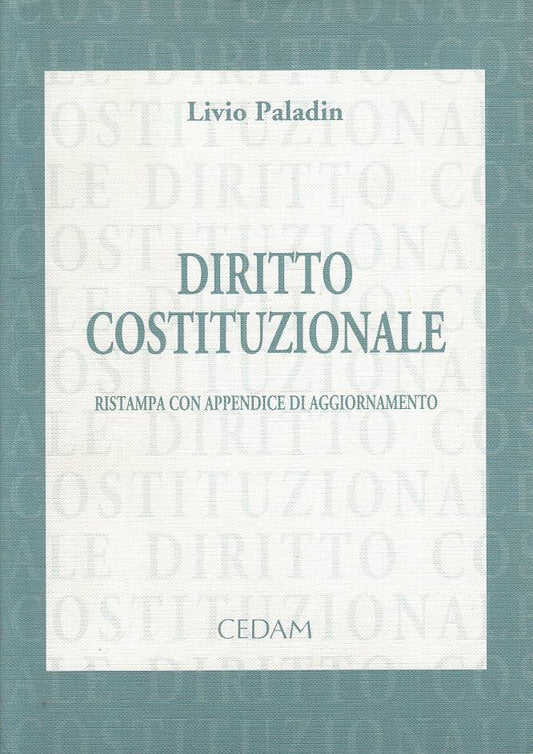 LZ- DIRITTO COSTITUZIONALE - LIVIO PALADIN - CEDAM ---- B - YTS432
