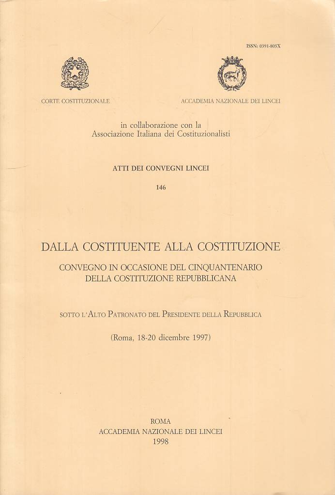 LS- DALLA COSTITUZIONE ALLA COSTITUZIONE -- ROMA --- 1998 - B - YTS661