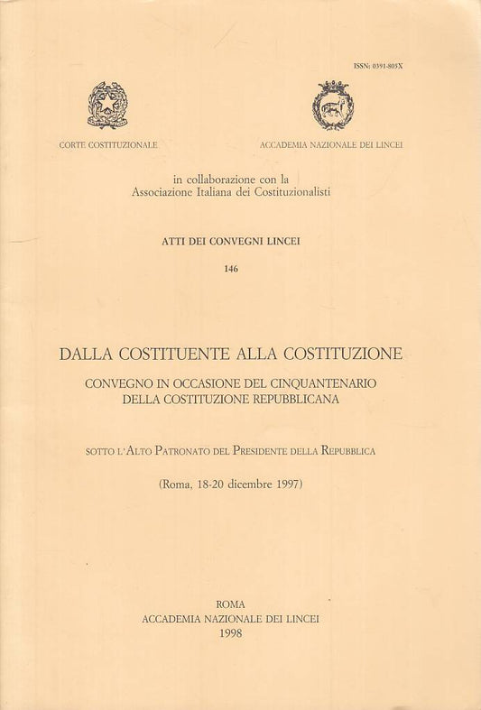 LS- DALLA COSTITUZIONE ALLA COSTITUZIONE -- ROMA --- 1998 - B - YTS661