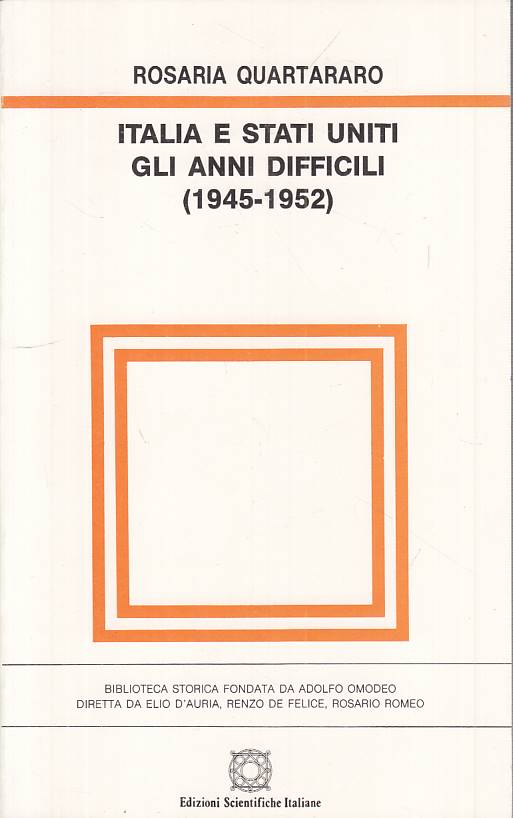 LS- ITALIA STATI UNITI ANNI DIFFICILI-- SCIENTIFICHE ITALIANE--- 1986- B- YTS663
