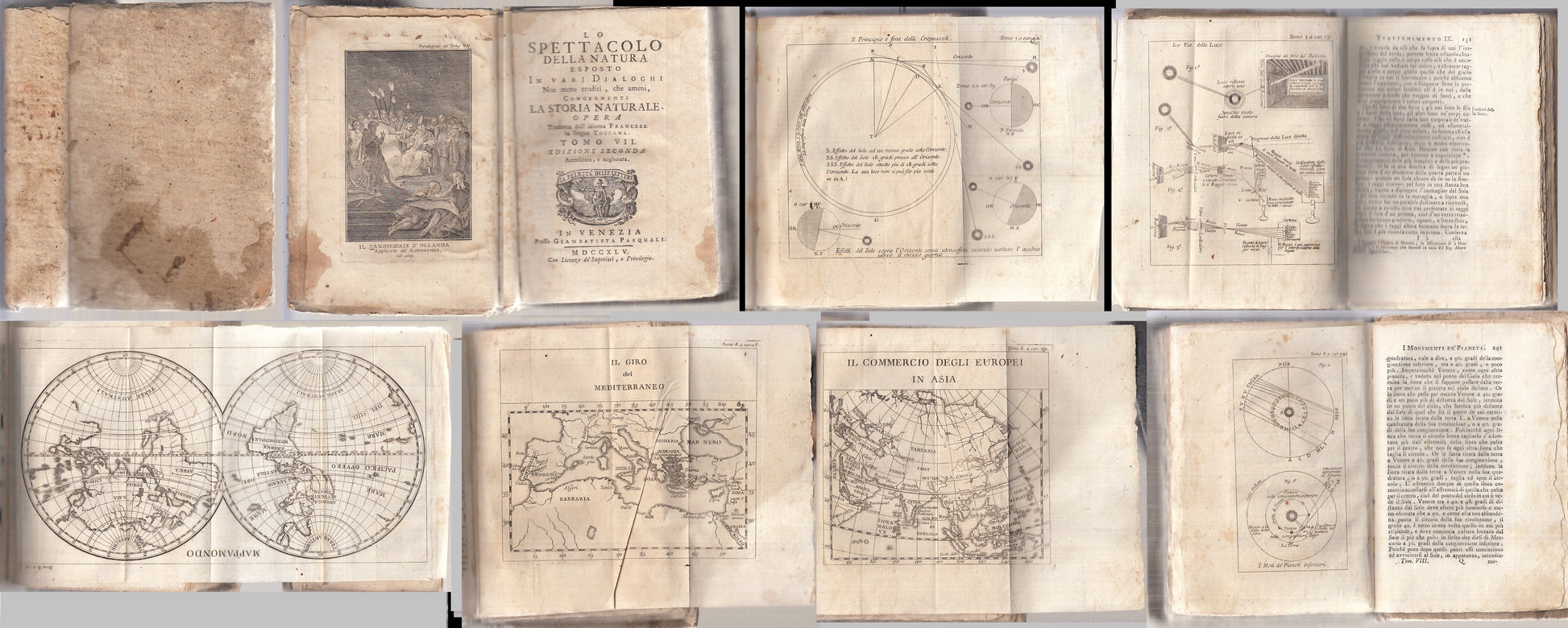 LH- LO SPETTACOLO DELLA NATURA VII/VIII SETTECENTINA-- PASQUALI--- 1745-B-XFS104