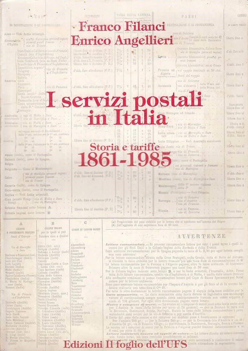 LZ- I SERVIZI POSTALI IN ITALIA - FILANCI- IL FOGLIO DELL'UFS --- 1985- B- YFS82