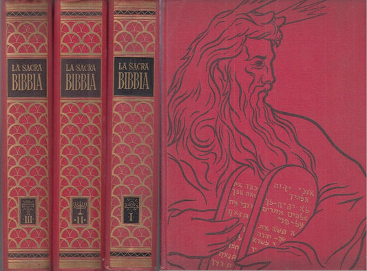LD- LA SACRA BIBBIA 3 VOLUMI -- ISTITUTO EDIZIONI ARTISTICHE --- 1956- C- ZDS319