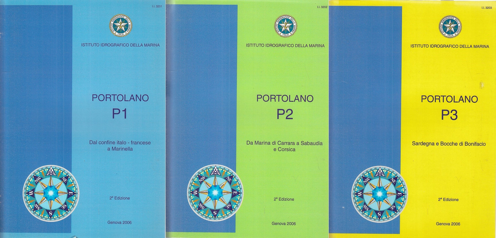 LZ- PORTOLANO P1 P2 P3 -- ISTITUTO IDROGRAFICO DELLA MARINA --- 2006 - B- YFS857