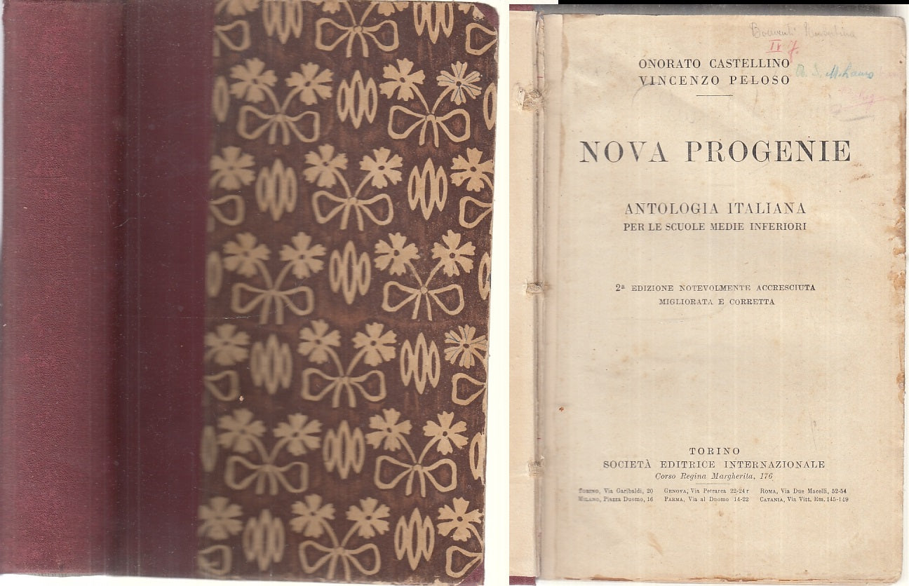 NOVA PROGENIE ANTOLOGIA -CASTELLINO PELOSO - SEI --- 1933 - C - YFS174