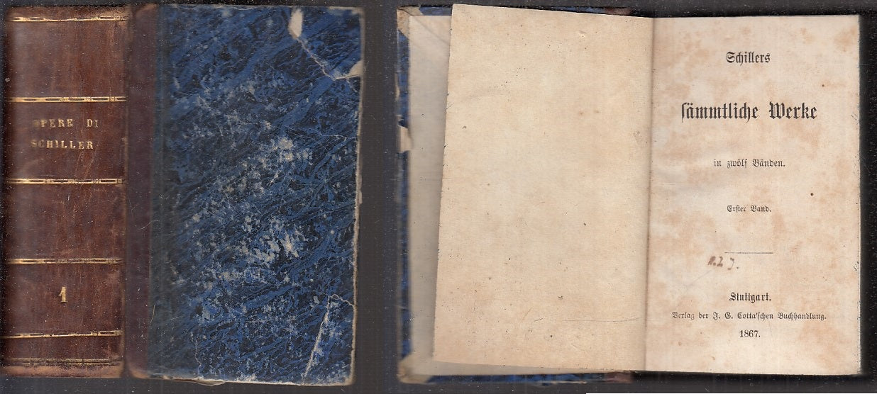 LN- OPERE DI SHILLER 1 DON CARLOS DIE RAUBER TEDESCO -- COTTA--- 1787- C- XFS147