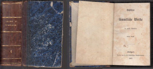 LN- OPERE DI SHILLER 1 DON CARLOS DIE RAUBER TEDESCO -- COTTA--- 1787- C- XFS147