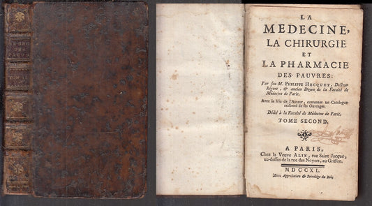 LH- LA MEDICINE CHIRURGIE ET PHARMACIE SETTECENTINA- HECQUET---- 1740- C- XFS104