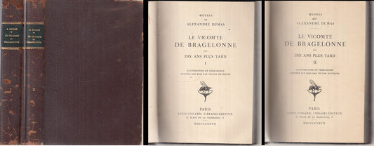 LN- LE VICOMTE DE BRAGELONNE 2 VOLUMI MONEY - DUMAS - CONRAD --- 1927 -- XFS104