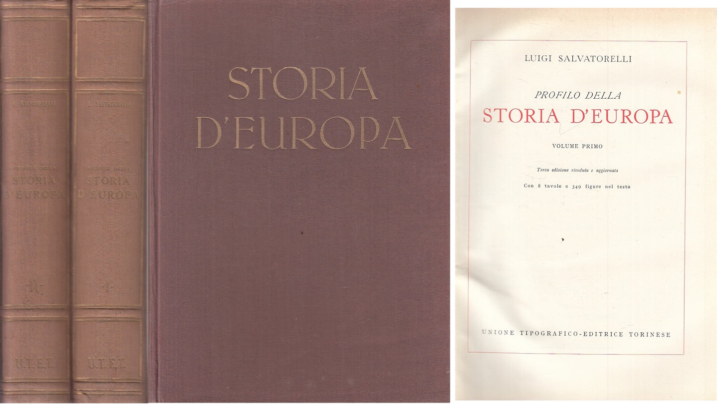 LS- STORIA D'EUROPA 2 VOLUMI - SALVATORELLI - UTET --- 1951 - C - YFS65