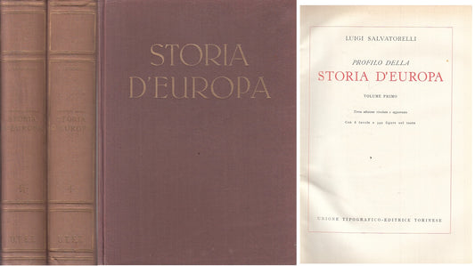 LS- STORIA D'EUROPA 2 VOLUMI - SALVATORELLI - UTET --- 1951 - C - YFS65