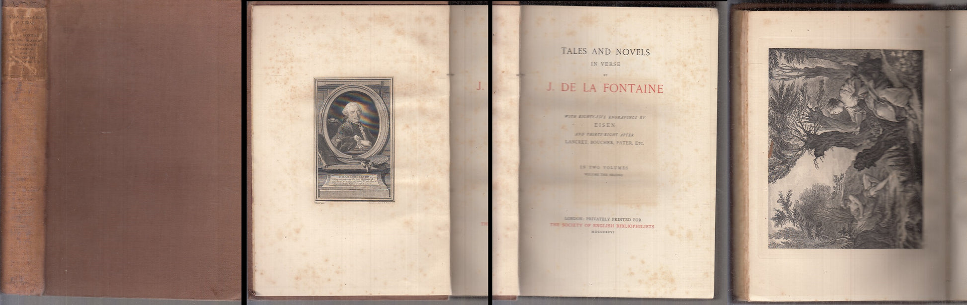 LN- TALES AND NOVELS IN VERSE VOLUME 2 EISEN - LA FONTAINE ---- 1896 - C- XFS148
