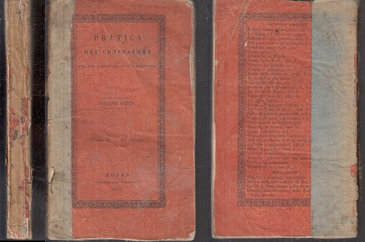 LD- PRATICA DEL CONFESSORE - ALFONSO DE LIGUORI - CORBETTA --- 1847 - B - XFS105