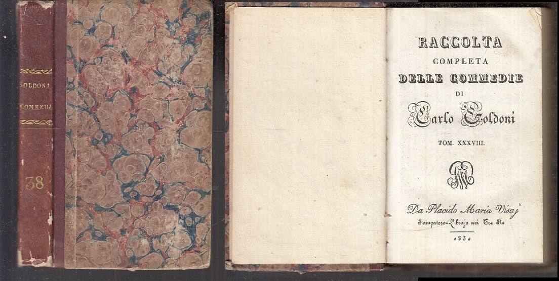 RACCOLTA COMPLETA COMMEDIE CARLO GOLDONI XXXVIII -- VISAJ--- 1830- C- XFS105