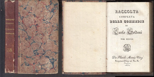 RACCOLTA COMPLETA COMMEDIE CARLO GOLDONI XXXVIII -- VISAJ--- 1830- C- XFS105