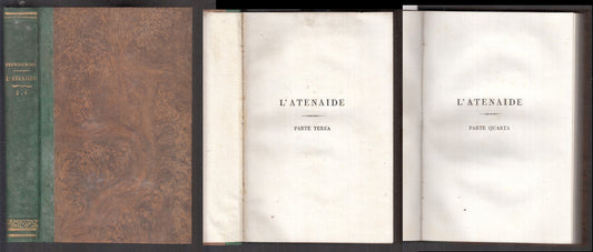 L'ATENAIDE PARTE TERZA - FRANCESCHINIS - MINERVA --- 1837 - C - XFS106