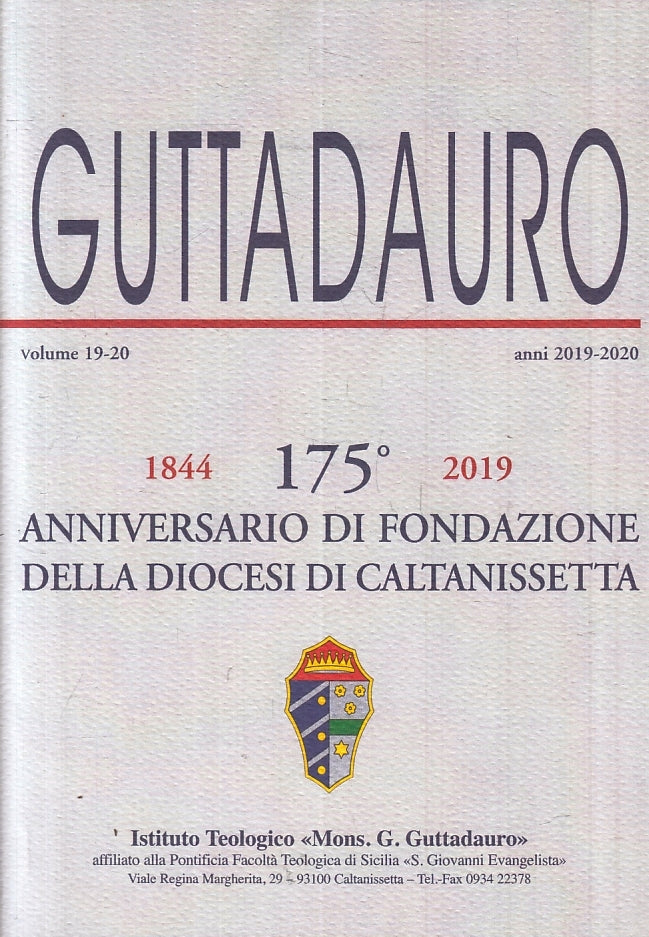 LS- 175° ANNIVERSARIO FONDAZIONE DIOCESI CALTANISSETTA - GUTTADAURO - B - ZFS627
