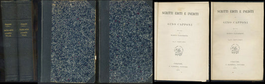LH- SCRITTI EDITI E INEDITI 2 VOLUMI - GINO CAPPONI - BARBERA--- 1877- C- XFS116