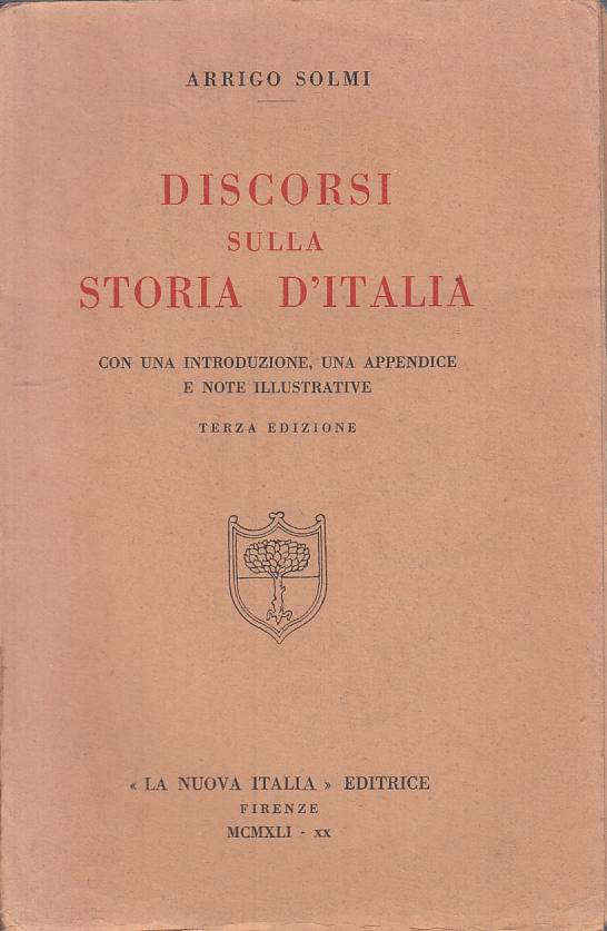 LS- DISCORSI SULLA STORIA D'ITALIA - SOLMI - NUOVA ITALIA ---- B - YTS592