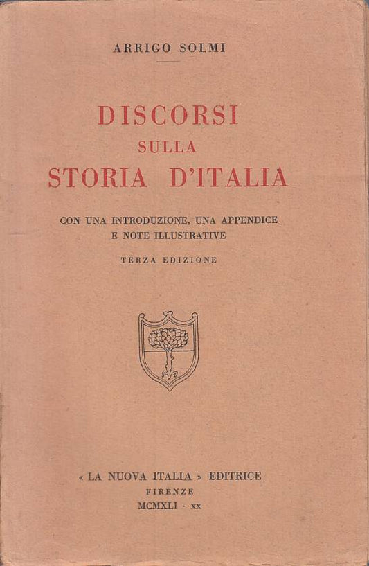 LS- DISCORSI SULLA STORIA D'ITALIA - SOLMI - NUOVA ITALIA ---- B - YTS592