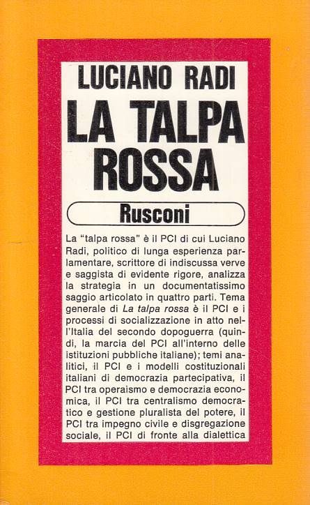 LS- LA TALPA ROSSA - RADI - RUSCONI - PROBLEMI ATTUALI- 1a ED.- 1979 - B - YTS26