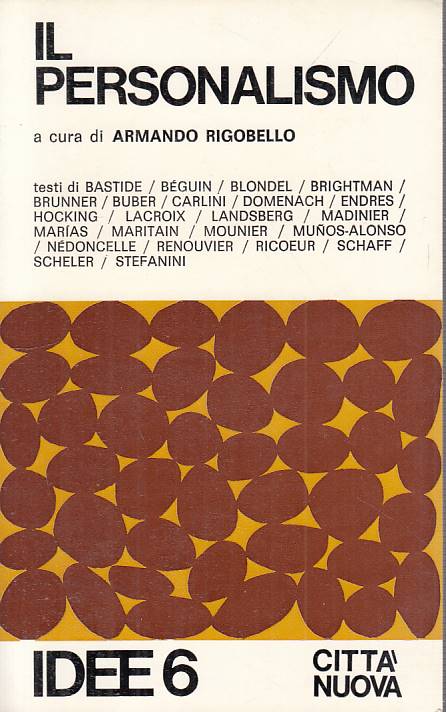 LS- IL PERSONALISMO - RIGOBELLO - CITTA NUOVA - IDEE -- 1975 - B - YTS316