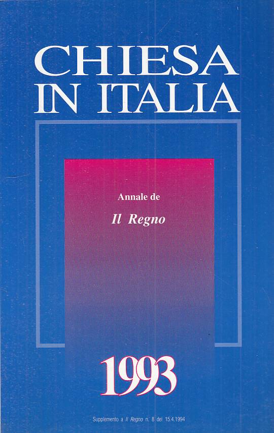 LS- CHIESA IN ITALIA ANNALE -- REGNO --- 1993 - B - YTS487