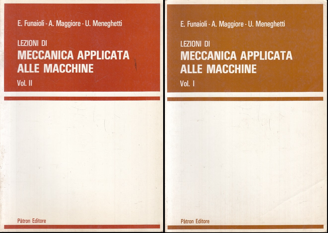 LZ- LEZIONI MECCANICA APPLICATA ALLE MACCHINE 2 VOLUMI-- PATRON- 1998- B- ZFS267