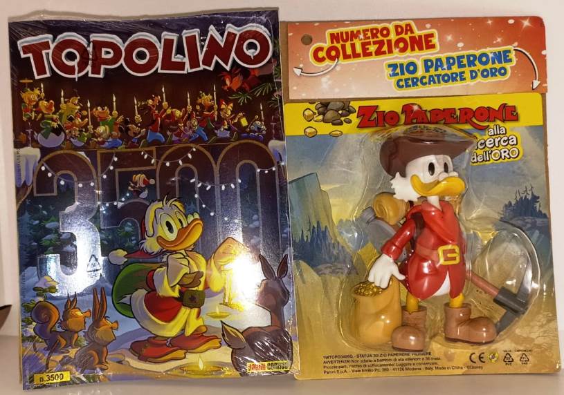 FD- TOPOLINO 3500 BLISTERATO GADGET STATUETTA ZIO PAPERONE DISNEY PANINI 2022