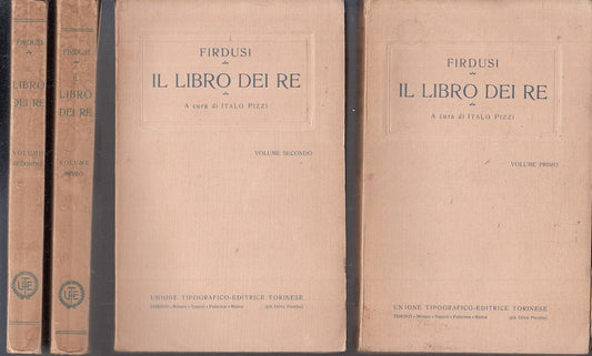 LN- IL LIBRO DEI RE VOLUMI 1/2 COMPLETO - FIRDUSI PIZZI- UTET--- 1915- B- ZFS202