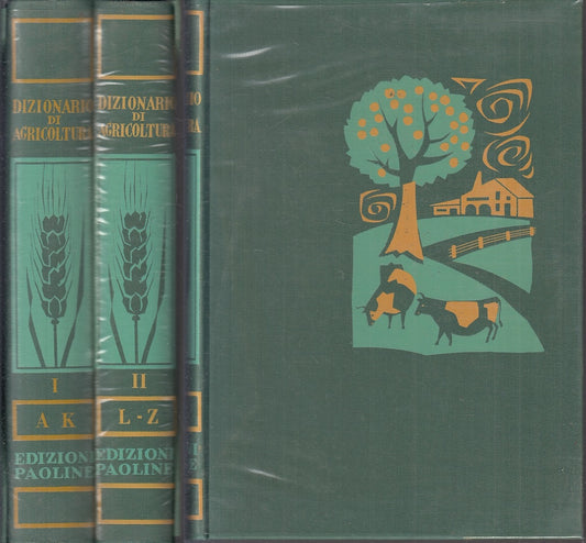 LZ- DIZIONARIO DI AGRICOLTURA COFANETTO 2 VOLUMI -- PAOLINE --- 1964- CS- ZFS319