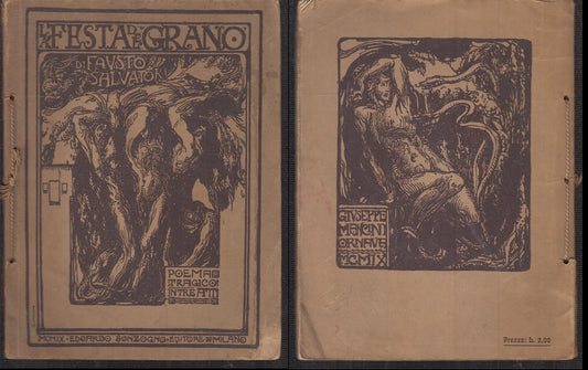 LN- LA FESTA DEL GRANO POEMA - FAUSTO SALVATORI - SONZOGNO --- 1909 - B - XFS114