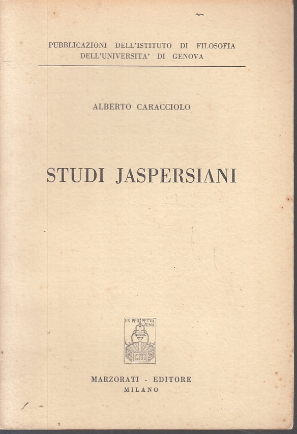 LS- STUDI JASPERSIANI - ALBERTO CARACCIOLO - MARZORATI --- 1958- B- ZFS53