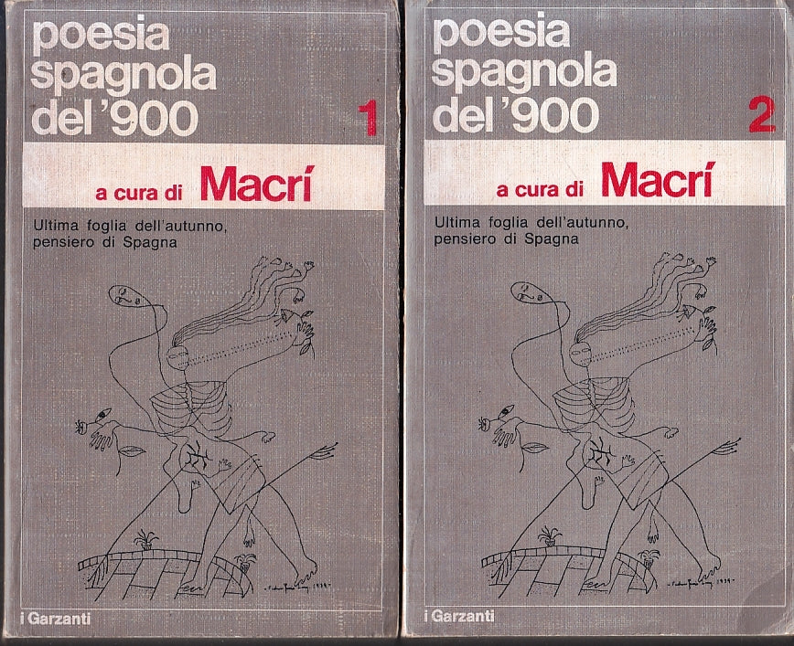 LN- POESIA SPAGNOLA DEL '900 2 VOLUMI - MACRI' - I GARZANTI --- 1974 - B - ZFS14