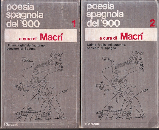 LN- POESIA SPAGNOLA DEL '900 2 VOLUMI - MACRI' - I GARZANTI --- 1974 - B - ZFS14