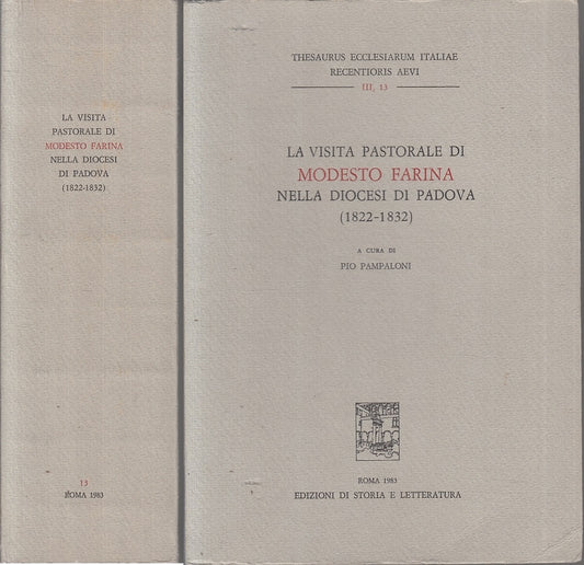 LD- LA VITA PASTORALE DI MODESTO FARINA NELLA DIOCESI DI PADOVA - 1983 - B- ZTT3