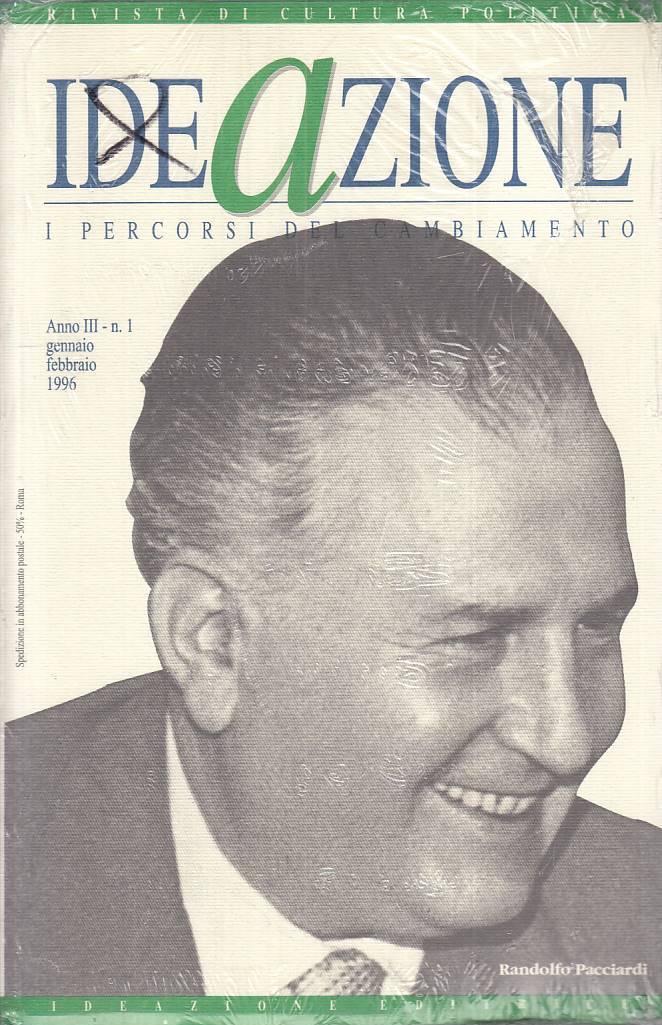 LS- IDEAZIONE ANNO III N.1 RANDOLFO PACCIARDI -- IDEAZIONE --- 1996 - B - YTS12
