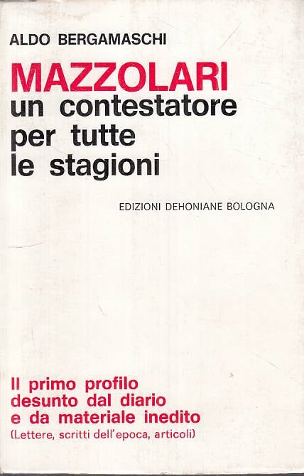 Mazzolari Contestatore tutte le stagioni - Bergamaschi - Dehoniane- 1969- ZFS109