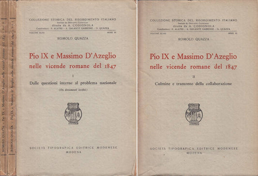 LS- PIO IX E MASSIMO D'AZEGLIO VICENDE ROMANE 1847 -- MODENA--- 1954 - B - YTS23