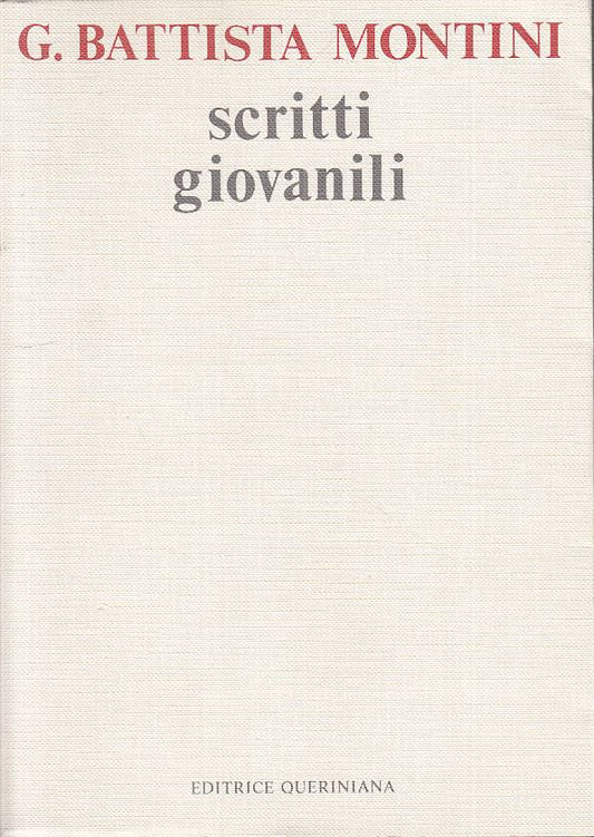LS- SCRITTI GIOVANILI - MONTINI - QUERINIANA --- 1979 - B - YTS473