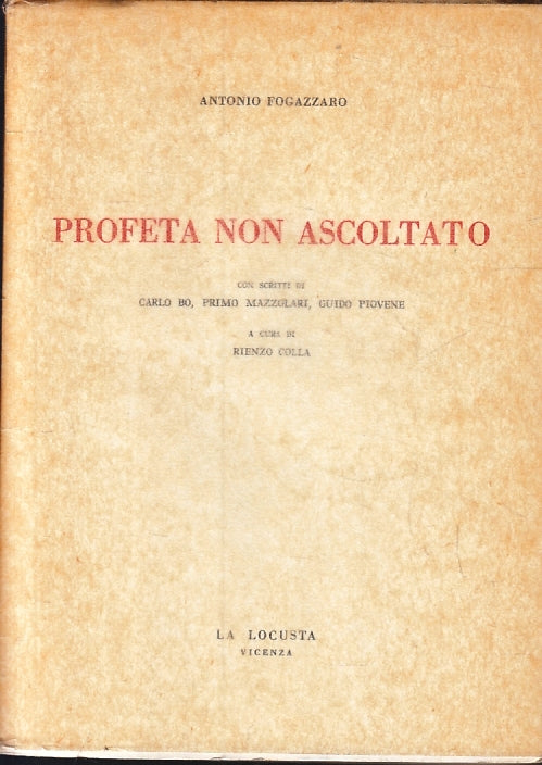 LS- PROFETA NON ASCOLTATO - ANTONIO FOGAZZARO - LA LOCUSTA --- 1988 - B - ZTT115