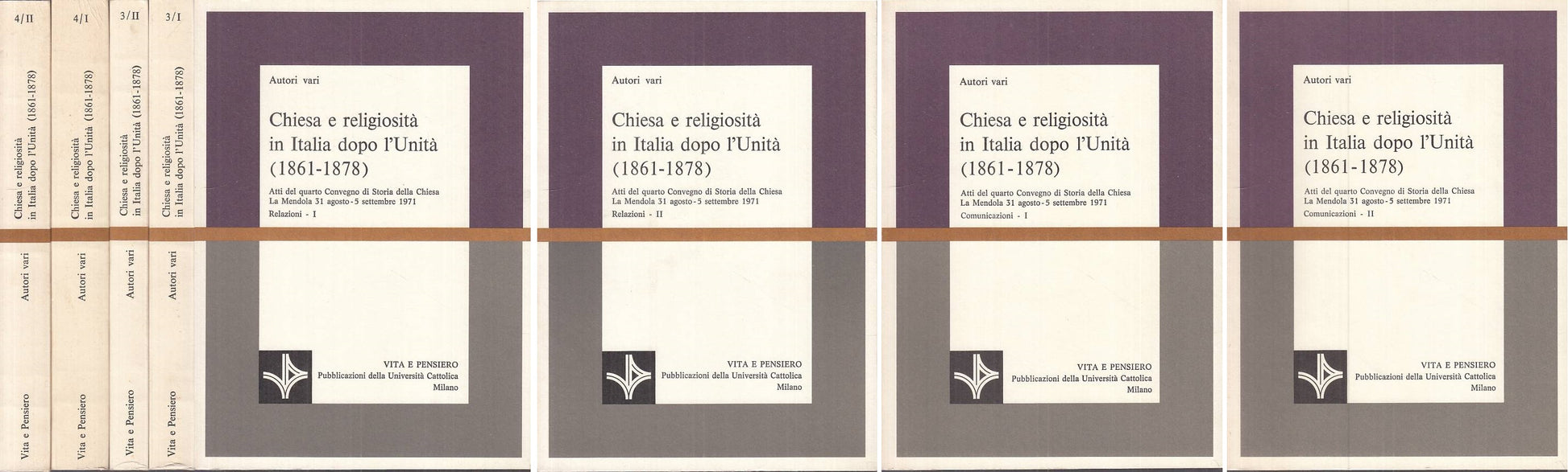 LS- CHIESA E RELIGIOSITA' ITALIA DOPO L'UNITA' 4 VOLL. -- VP--- 1973 - B - ZTS91