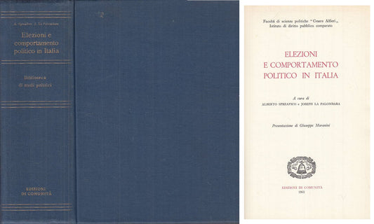 LS- ELEZIONI COMPORTAMENTO POLITICO ITALIA -- DI COMUNITA' --- 1963 - C - ZTS458