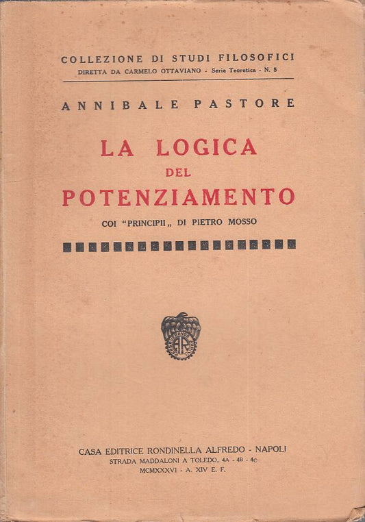 LS- LA LOGICA DEL POTENZIAMENTO - PASTORE - ALFREDO --- 1936 - B - ZTS20