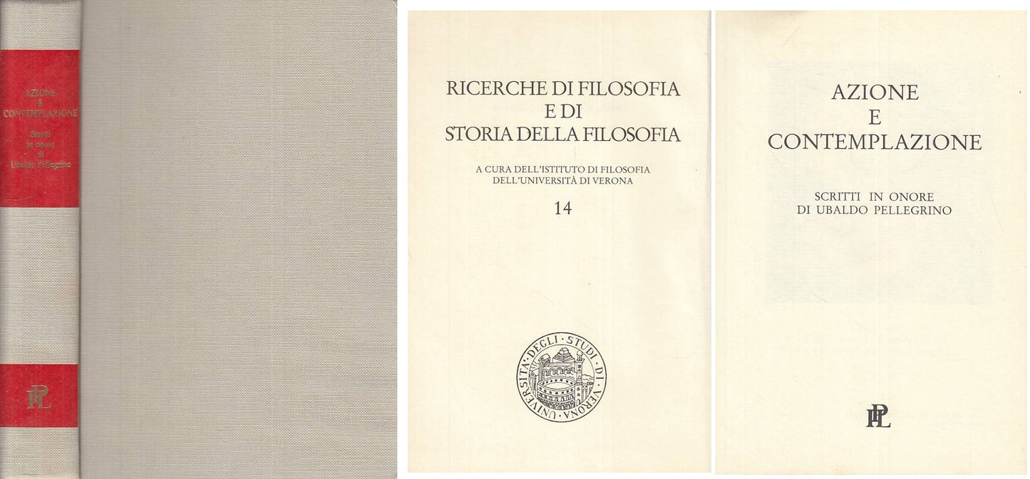 LS- AZIONE E CONTEMPLAZIONE -- IPL - RICERCHE FILOSOFIA -- 1992 - C - ZTS454