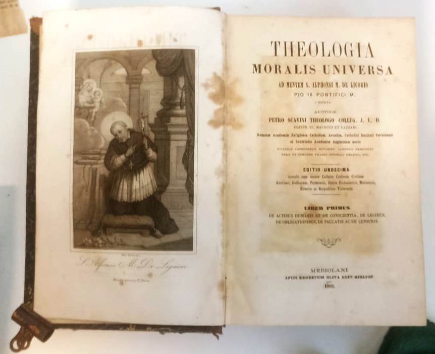 LH- THEOLOGIA MORALIS UNIVERSA 1/3 ALPHONSO DE LIGORIO- SCAVINI- 1860- C- ZFS471