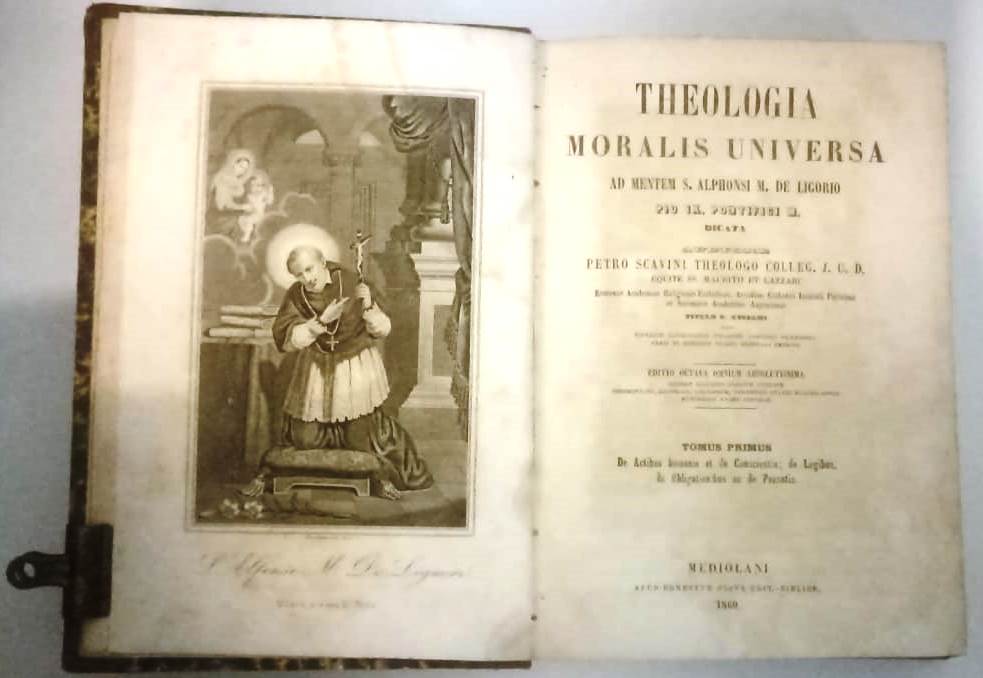 LH- THEOLOGIA MORALIS UNIVERSA 1/4 ALPHONSI DE LIGORIO- SCAVINI- 1869- C-ZFS313