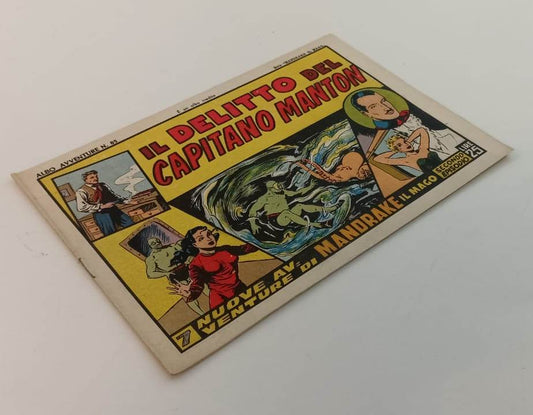 FZ- ALBO AVVENTURE N.85 SERIE MANDRAKE DELITTO CAPITANO MANTON --- 1949 - S- VCX