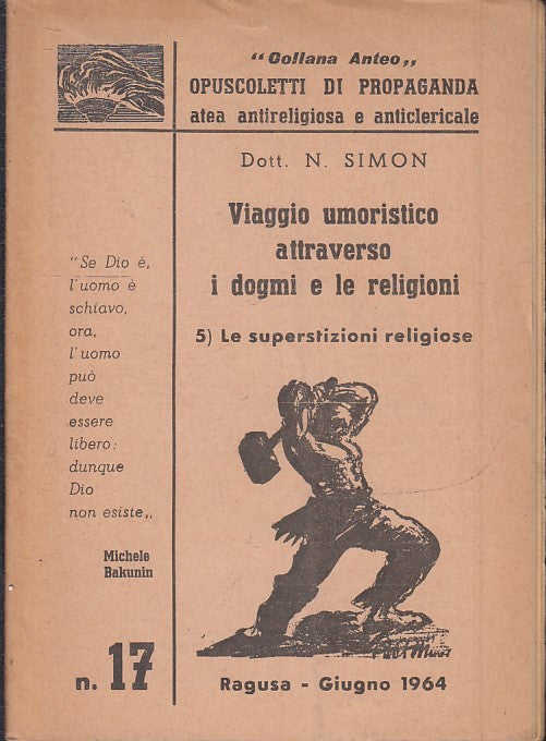 LD- VIAGGIO UMORISTICO ATTRAVERSO DOGMI 17- SIMON- LA FIACCOLA--- 1964- S-ZFS129